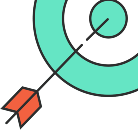 arrow hitting a bullseye on a target