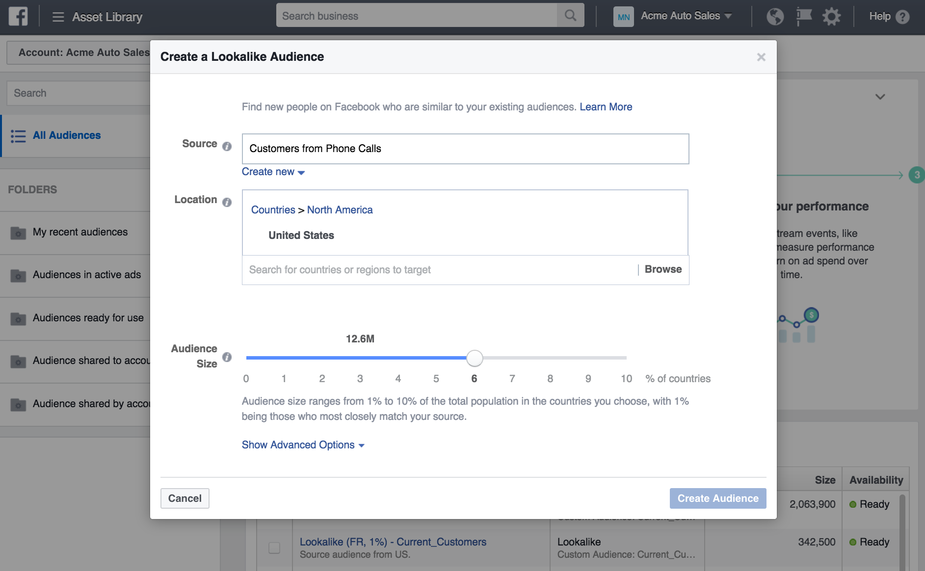 creating a facebook custom audience