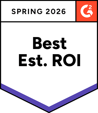 Spring 2026 Best Est. ROI G2 badge