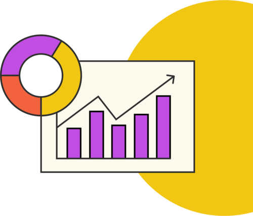 bar chart trending up and to the right