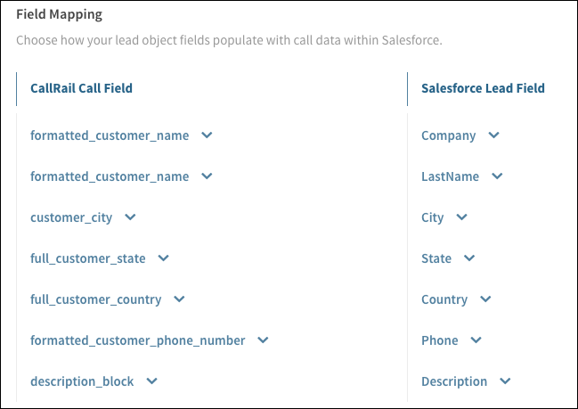 Custom Field Mapping