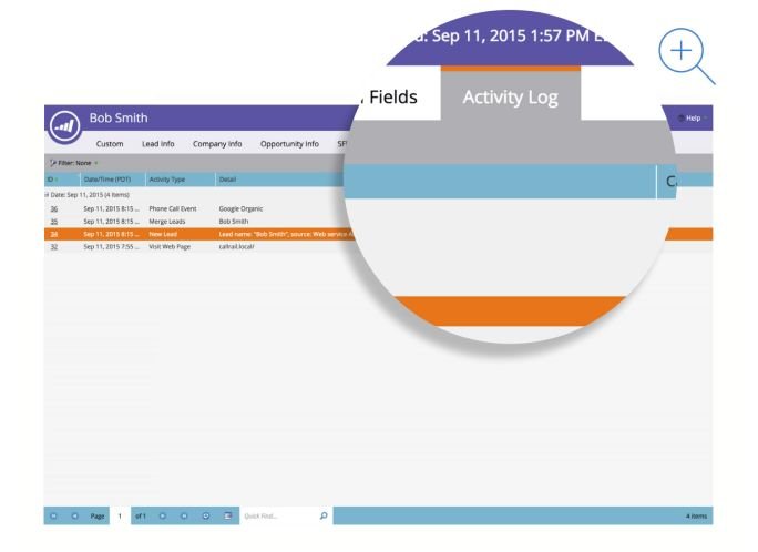 Marketo activity log