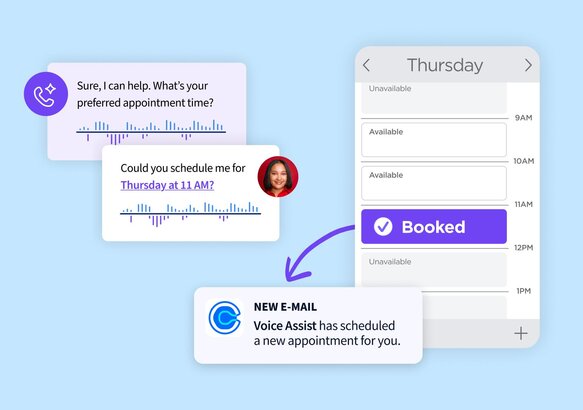 megaphone announcement coming out of a computer monitor