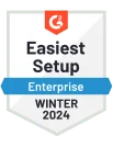G2 Easiest Setup Enterprise Winter 2024 badge