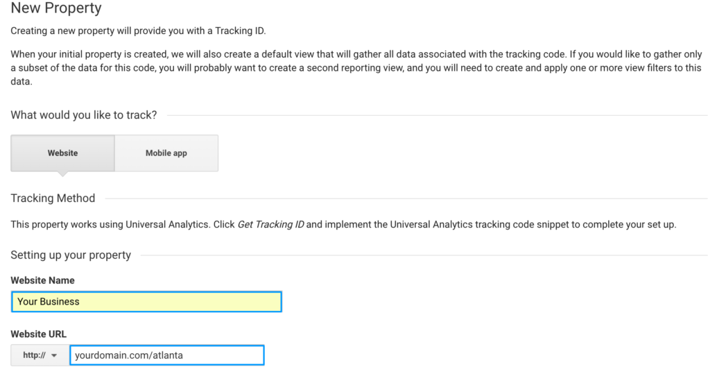 Google Analytics Property Setup