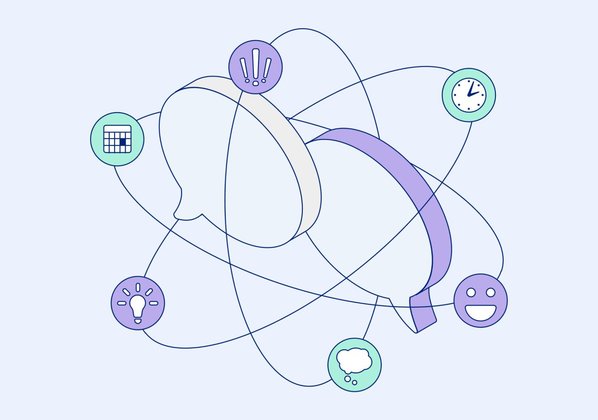 chat bubbles surrounded by social icons