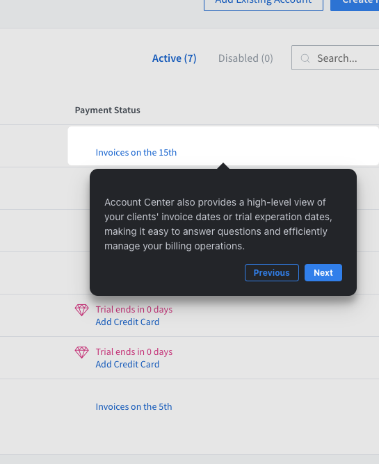 Account Center billing - CallRail