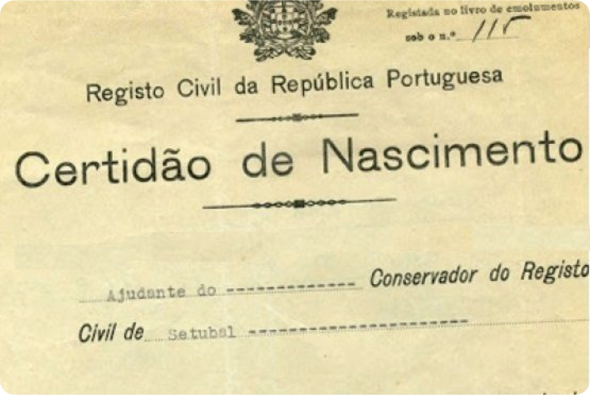 Certificat de naissance portugais