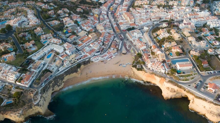 Vista del Algarve desde un helicóptero