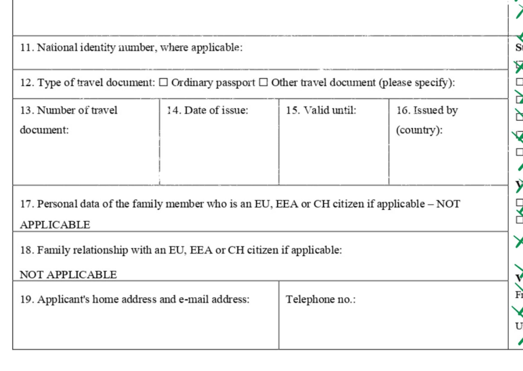 Portuguese visa application form step 4