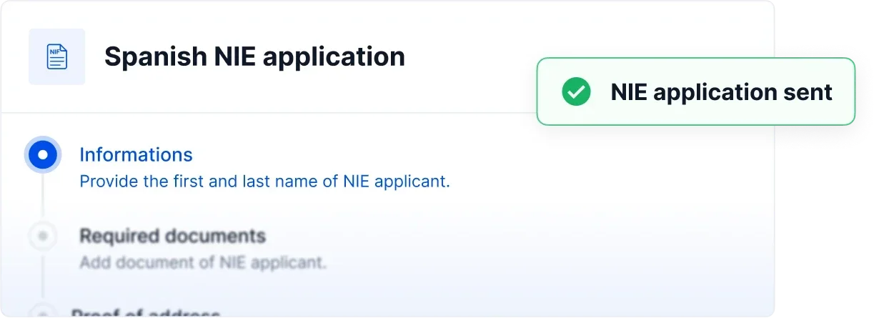 Spanish NIE application