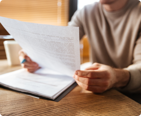 Man reading paper