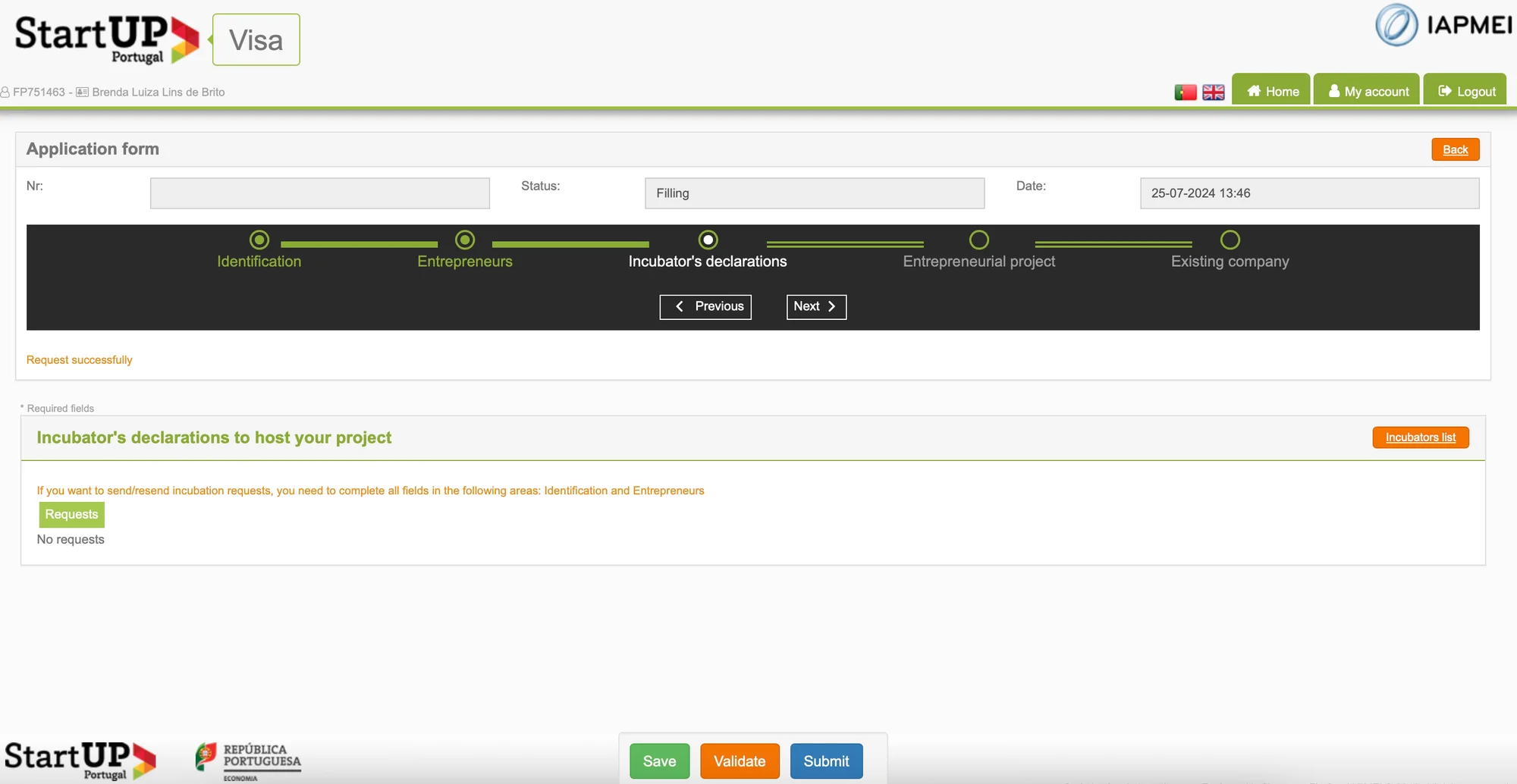 Startup visa form 10