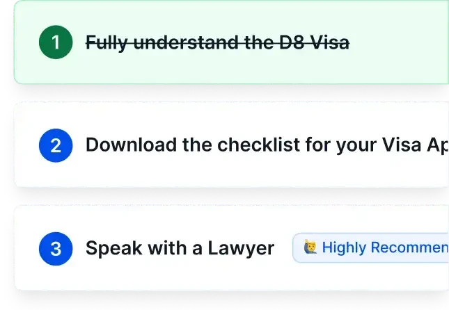 Visa process steps