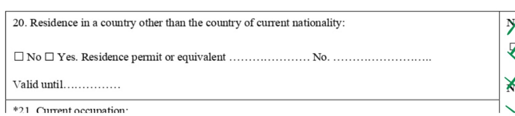 Portuguese visa application form step 5