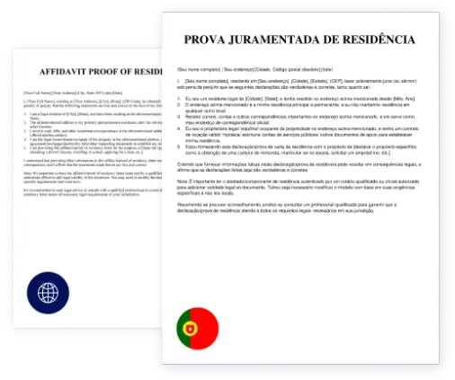 Document translate in Portuguese
