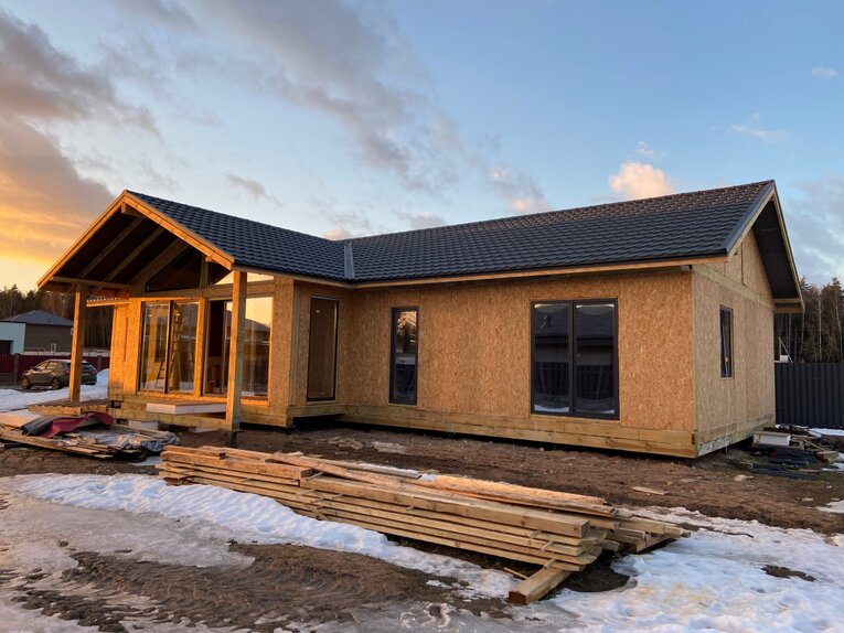 Проект одноэтажного дома из СИП панелей от WALLS