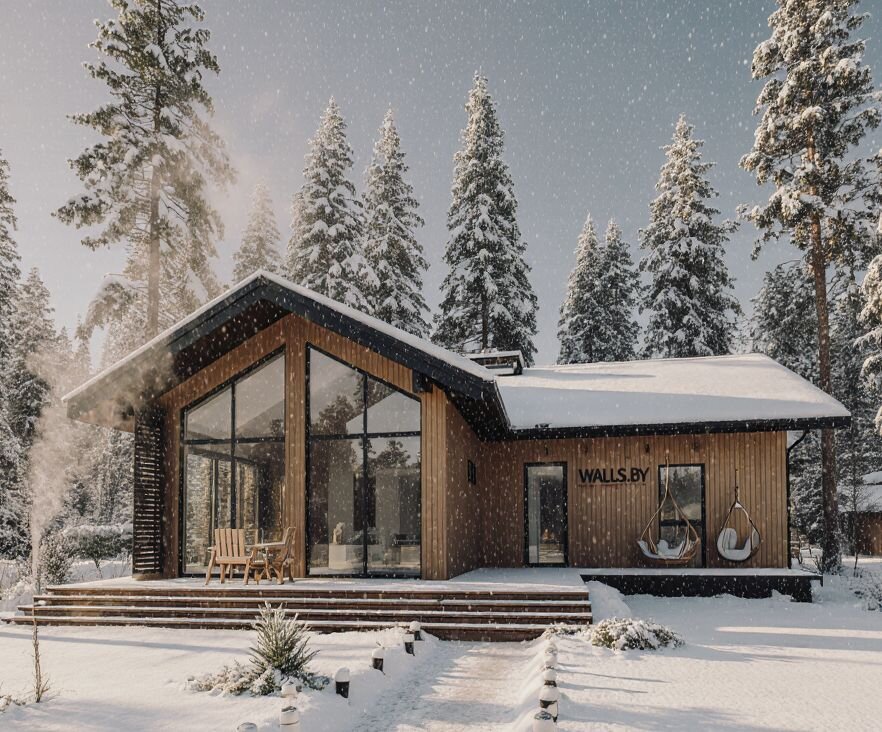 Современный дом из СИП панелей под ключ от бренда домов WALLS 