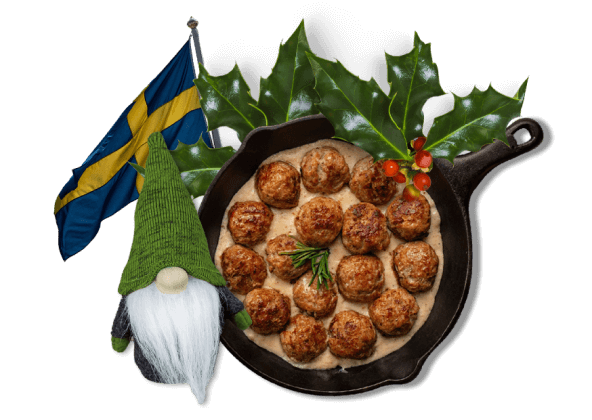 Swedish meatballs and merriment.