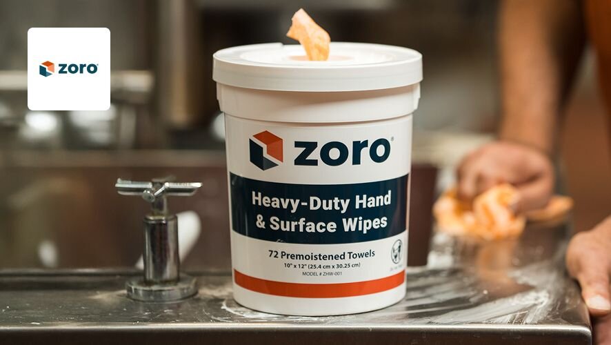 $4 off Zoro Heavy-Duty Hand & Surface Wipes*