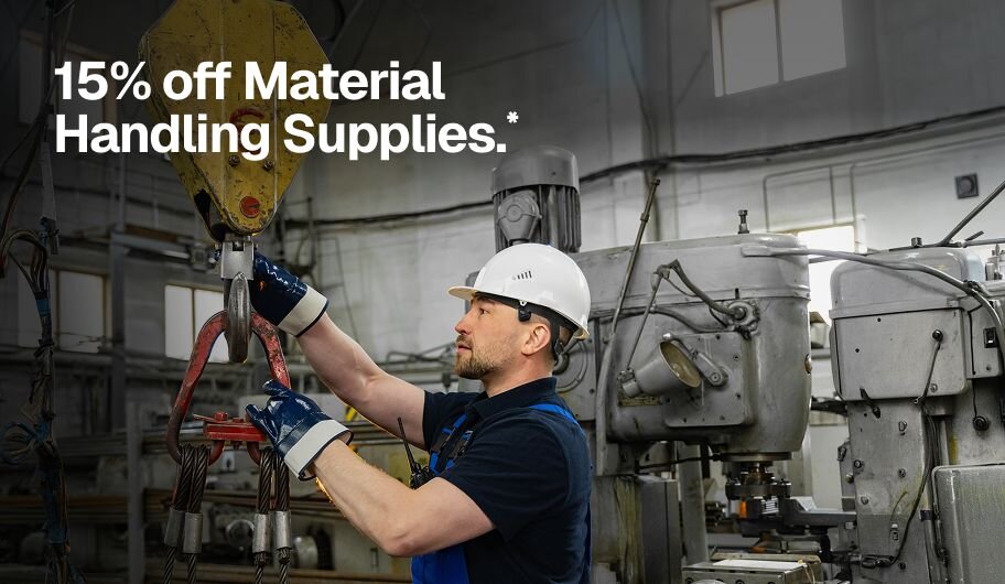 15% off Material Handling Supplies.*
