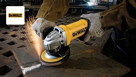 Up to 55% off select DEWALT Grinders and Abrasive Attachments.*