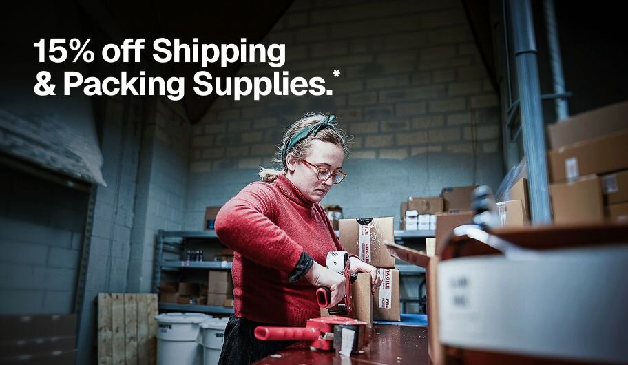 15% off Shipping & Packing Supplies.*