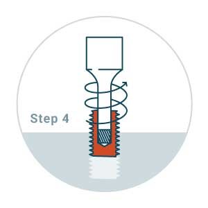 Keep turning the BoltTwister® to the left to remove the bolt.