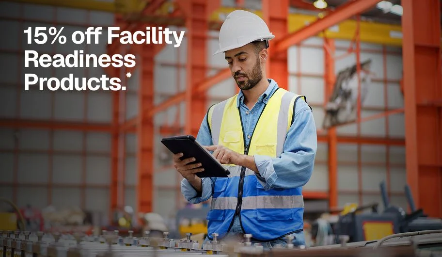 15% off Facility Readiness Products.*