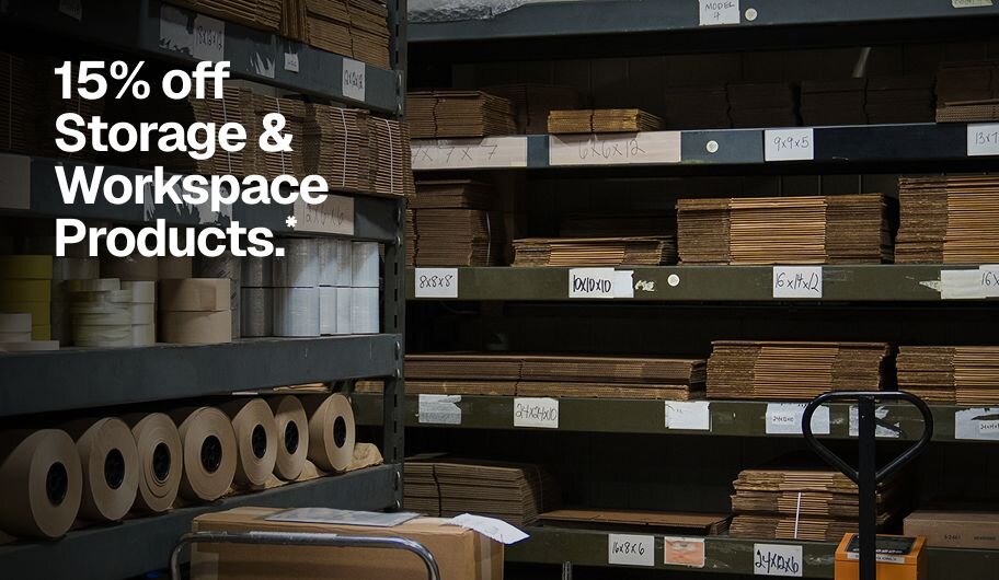 15% off Storage & Workspace Products.*