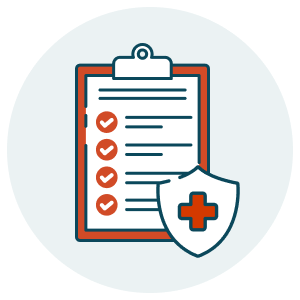 Create a Safety Plan: icon showing a checklist on a clipboard