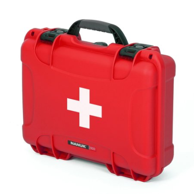 first aid nanuk case; red case with a white plus sign
