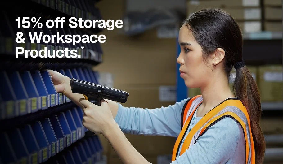 15% off Storage & Workspace Products.*
