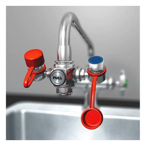 faucet-mounted eye wash station