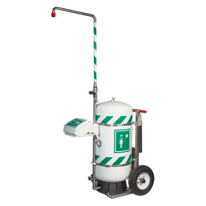 self-contained shower with eye wash station