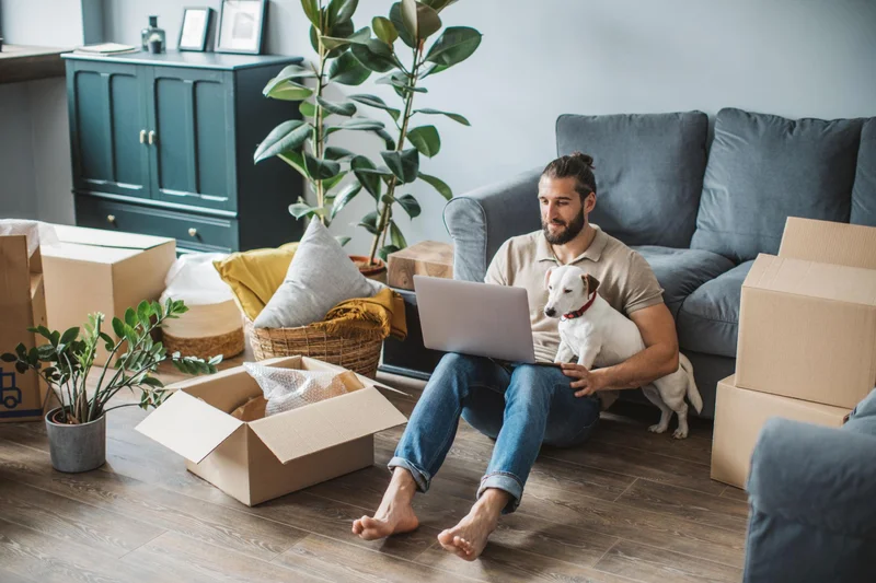 Renter reviewing post-move-in tasks and rental requirements