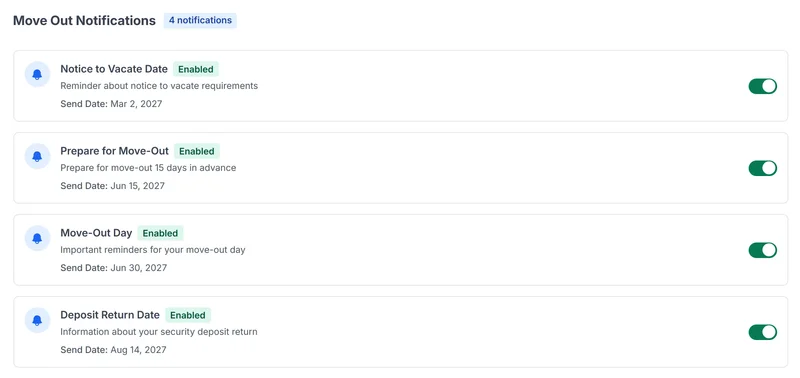 Proactive date notifications preview