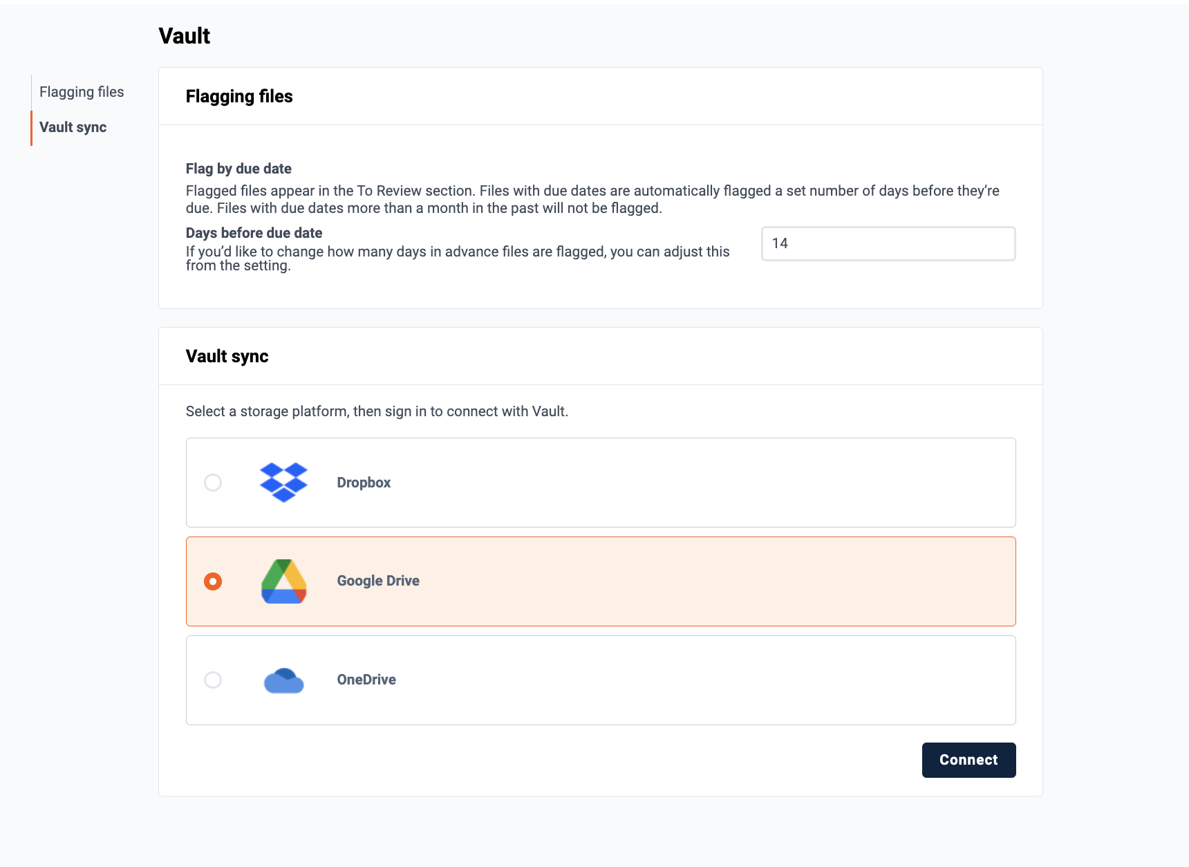 Sync shared drives to Vault