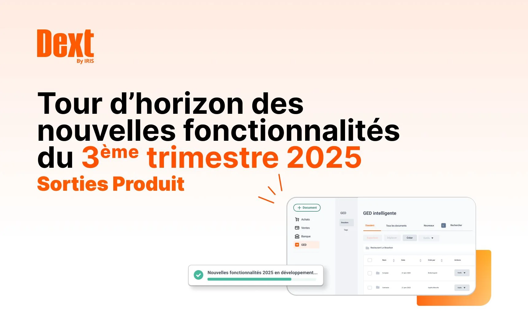 Développement de logiciel : point d'étape au 3e trimestre 2025