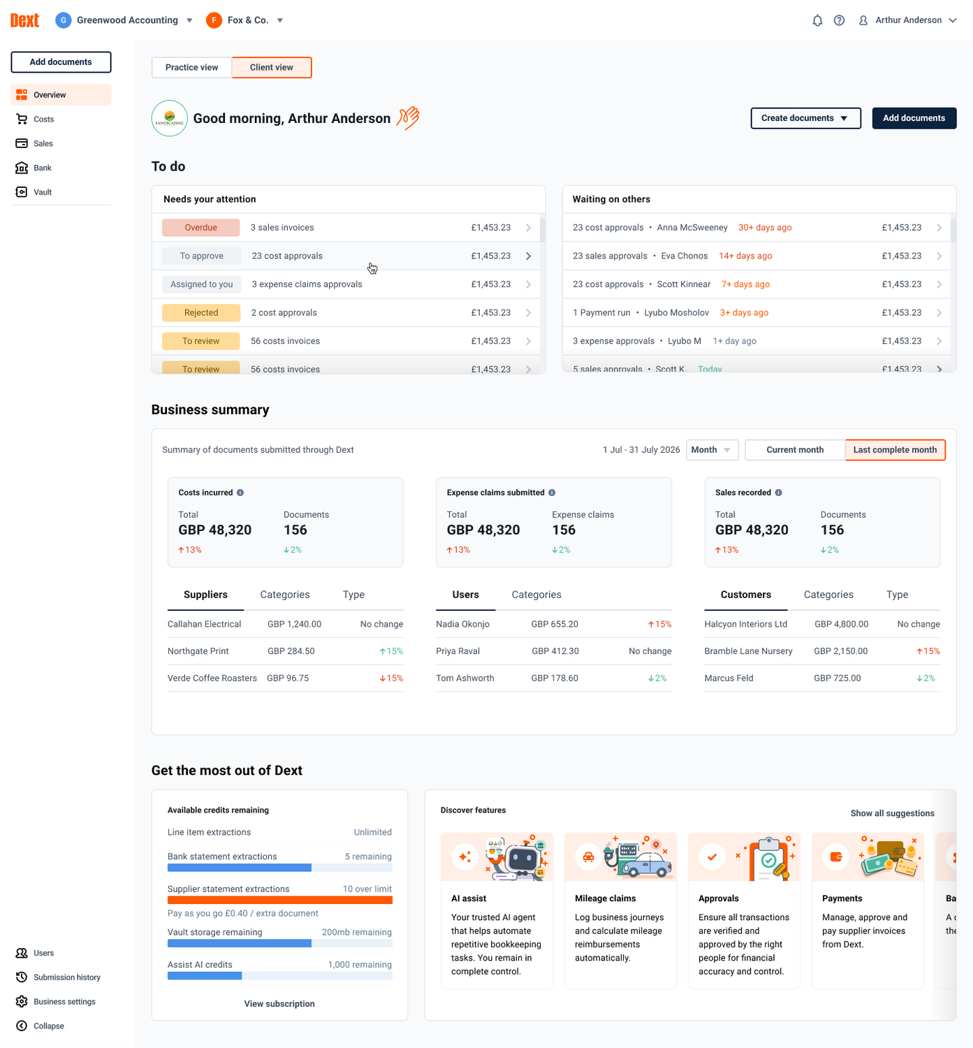 A new homepage for your clients
