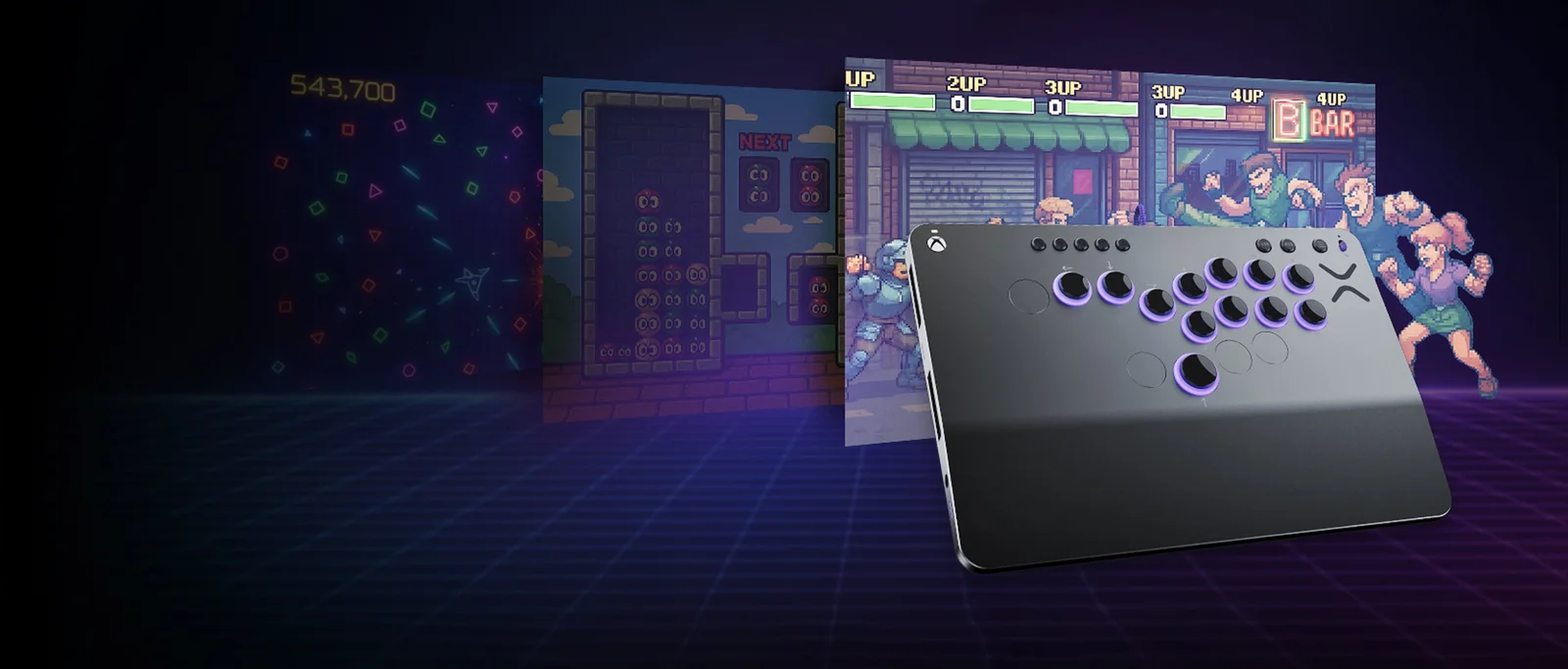 Hands on ultra-responsive buttons and directional controls.