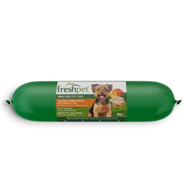 small dog chicken & turkey recipe with pumpkin & peas