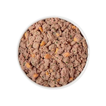 small breed: chicken, beef, egg & salmon recipe with sweet potatoes & spinach