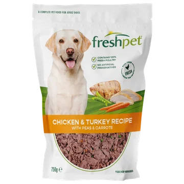 chicken & turkey recipe with peas & carrots - bag