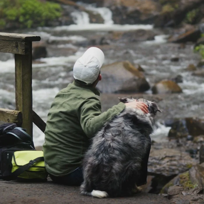 Man with a dog