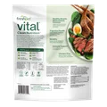 Back package image of Freshpet Vital grain free beef & lamb recipe with antioxidant-rich fruits & vegetables