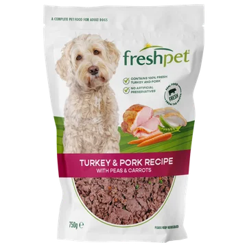 turkey & pork recipe with peas & carrots - bag