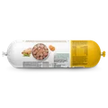 Back package image of tender chicken recipe with peas and carrots