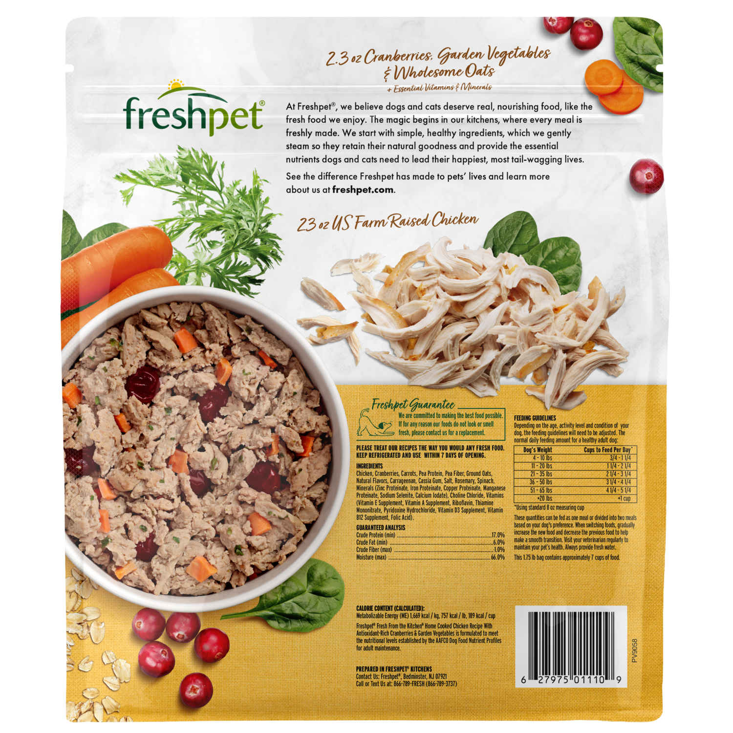 Back package image of fresh from the kitchen™ home cooked chicken recipe