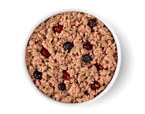 grain free chicken recipe with spinach, cranberries & blueberries